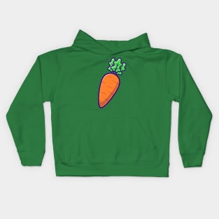 Carrot Vegetable Cartoon Kids Hoodie